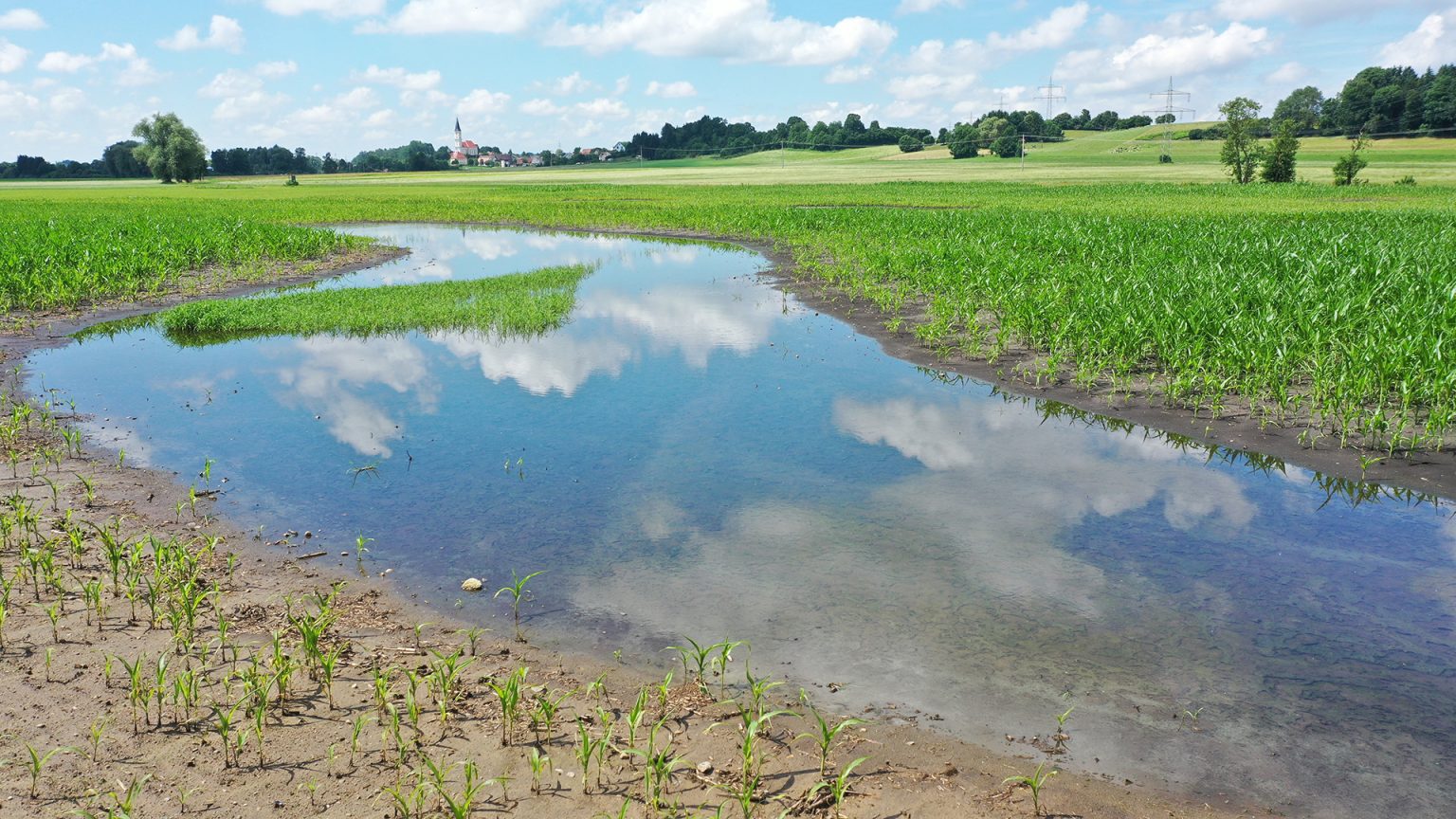 beautiful view of a reflection of a sky on a water