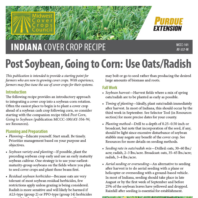 mccc 101 in post soybean